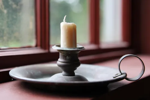 Candle in the Smith Wood House, Smith Farm.