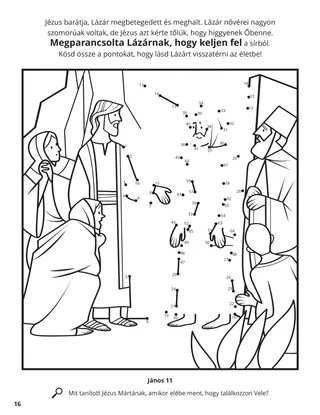 Jesus Raised Lazarus from the Dead coloring page