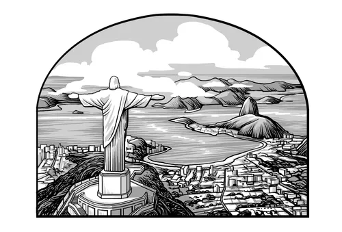 statue of Savior on hill in Rio de Janeiro