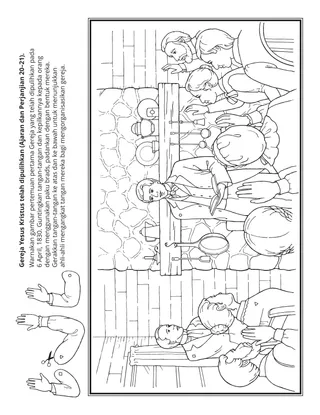 halaman aktiviti: Gereja diaturkan pada tahun 1830