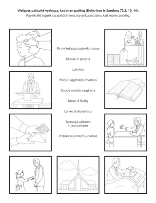 Užduočių puslapis vaikams