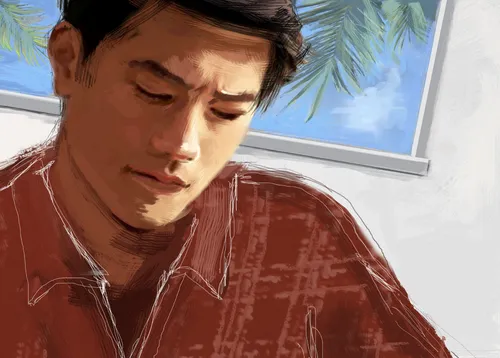 Elder Wong as a young man