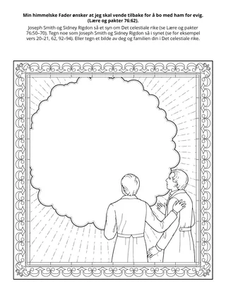 aktivitetsside: Jeg kan være sammen med vår himmelske Fader i Det celestiale rike