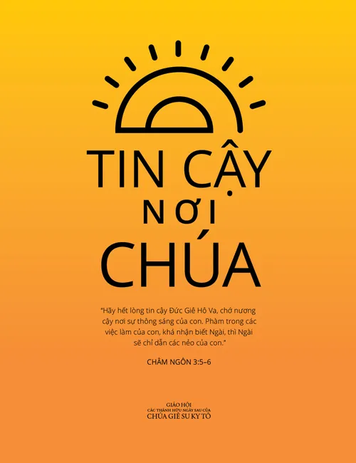 tấm áp phích “Tin Cậy nơi Chúa”