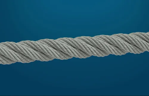 Strands woven into rope