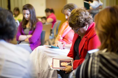 Relief Society meeting.