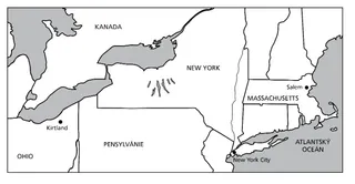 mapa, severovýchodní USA