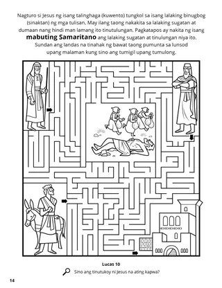 The Good Samaritan coloring page