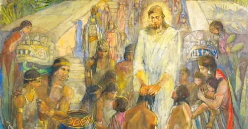 Christ visits the Nephites