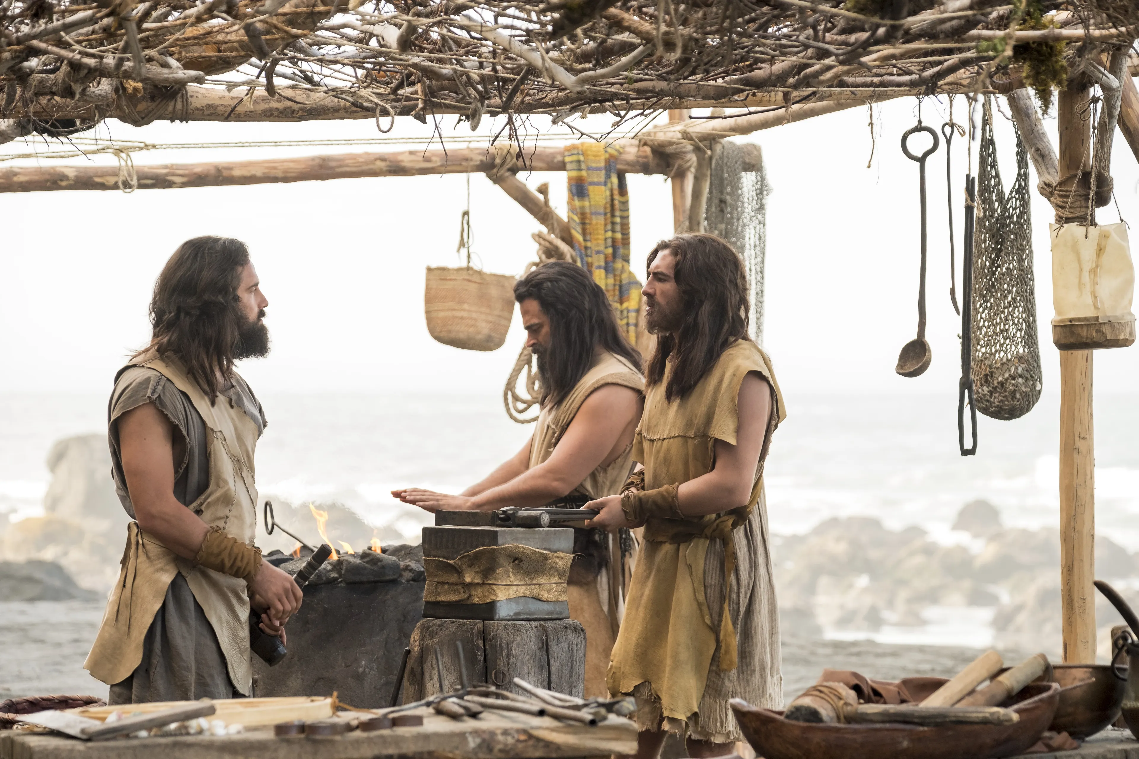 Laman, Lemuel, and Nephi argue about building the ship.