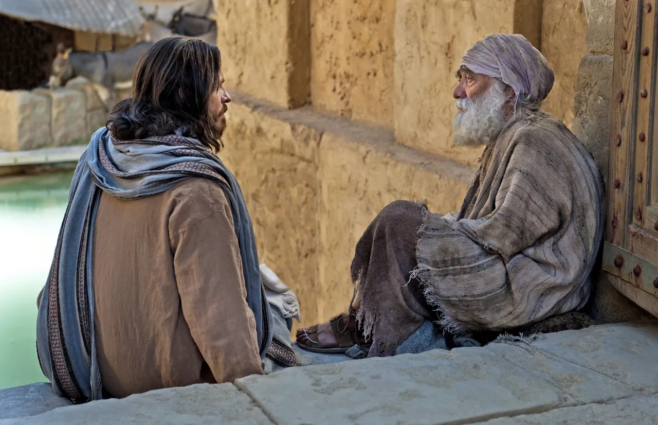 Images from the life of Jesus Christ healing, forgiving, and suffering for the sins of the world