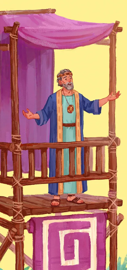 King Benjamin on the tower