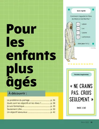 page de couverture pour les enfants plus âgés