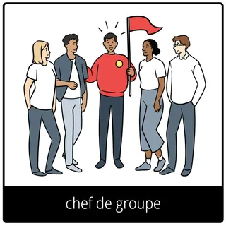 pictogramme de l’Évangile pour « chef de groupe »