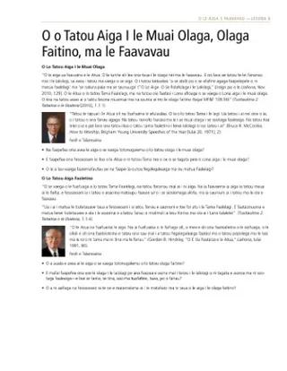 pepa e tufa atu, Lo Tatou Muai Olaga, Olaga Faitino, ma Aiga e Faavavau 