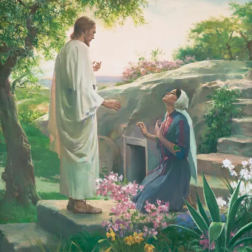 Mary and the resurrected Jesus
