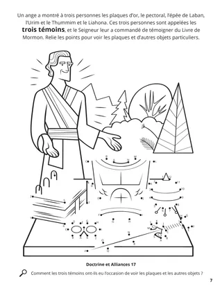 The Three Witnesses of the Book of Mormon coloring page