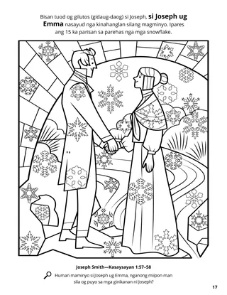 Joseph and Emma coloring page
