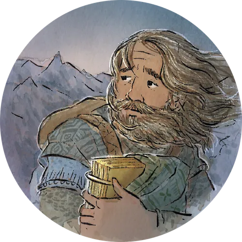 Moroni holding gold plates