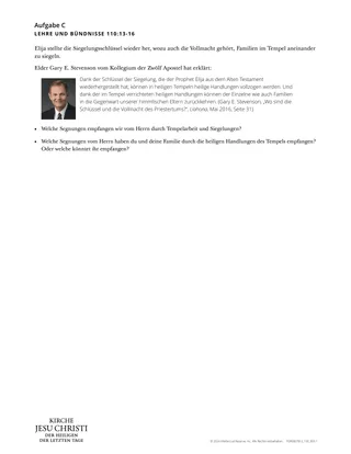 Die im Kirtland-Tempel wiederhergestellten Priestertumsschlüssel