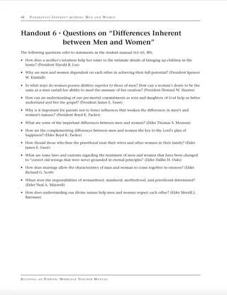 Differences: Men and Woman