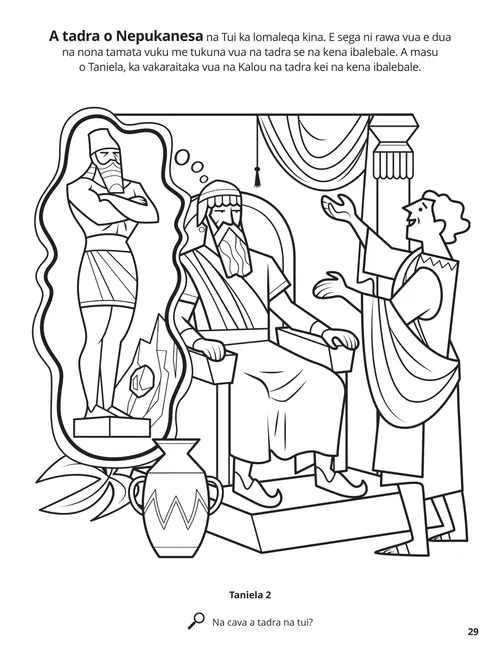 Daniel and the King’s Dream coloring page