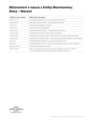 handout doctrinal mastery alma-moroni
