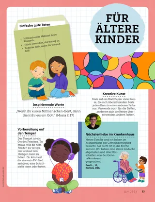 Page from the July 2022 Friend Magazine.