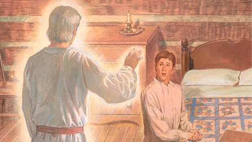 mladý Joseph Smith studuje písma