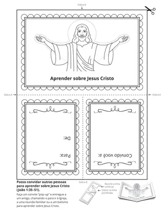 página de atividades: Aprender sobre Jesus Cristo