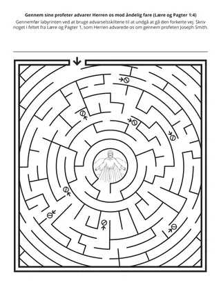 aktivitetsside: profeten advarer os mod åndelig fare