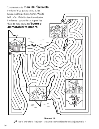 Forty Years in the Wilderness coloring page