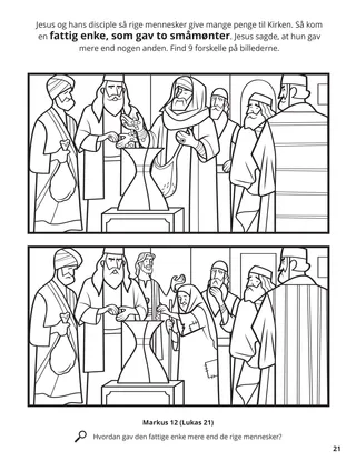 The Widow’s Mite coloring page