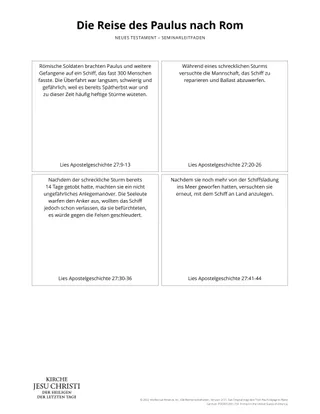 Die Reise des Paulus nach Rom