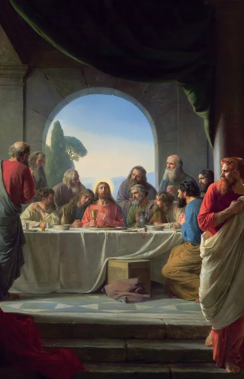 The Last Supper, by Carl Heinrich Bloch [Ifunguro rya Nyuma, yakozwe na Carl Heinrich Bloch]