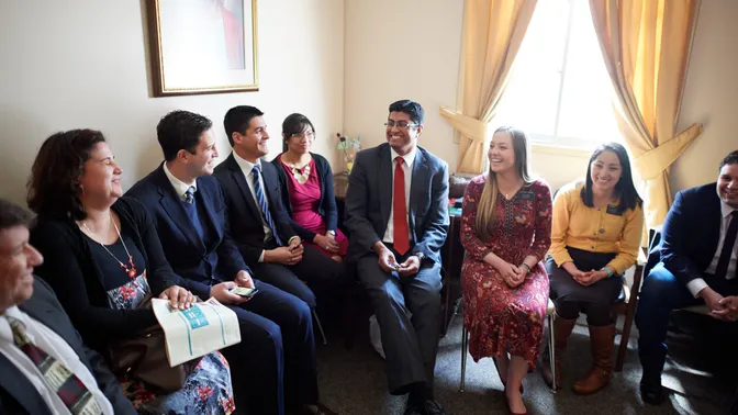Members of the Sunday School Teacher's Council meet together to discuss Sunday School issues and learn from each other.