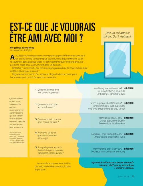 Est-ce que je voudrais être ami avec moi ?