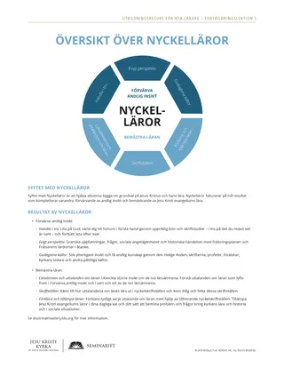 utdelningsblad, Översikt över nyckelläror