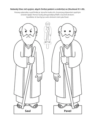 stránka s činnostmi: Když chybuji, Nebeský Otec mě vyzývá ke změně