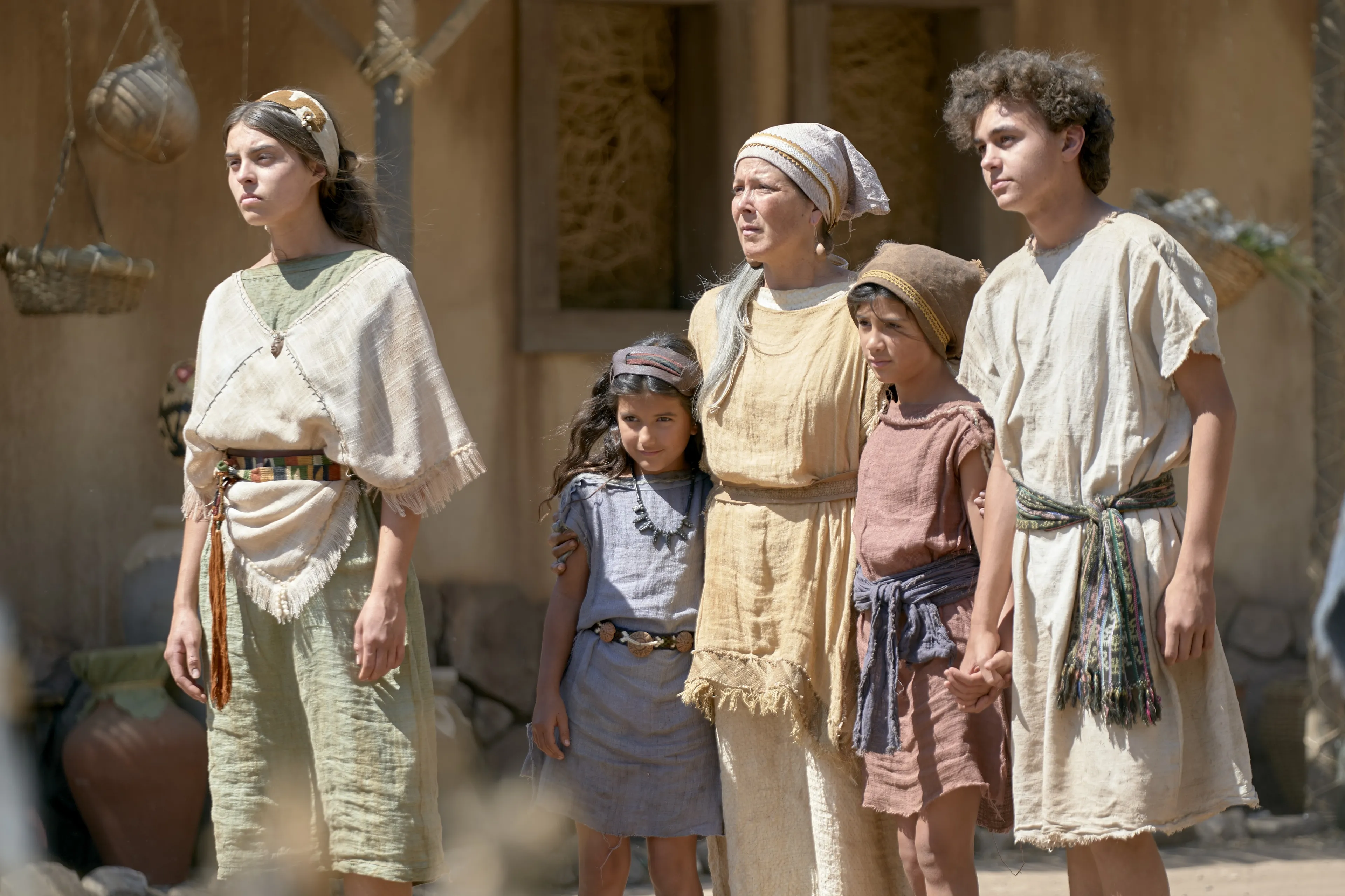 Lehi's family listens as he teaches.