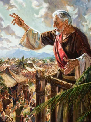 便雅憫王向他的人民講道