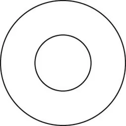 Drawing of two concentric circles