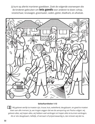Thirteenth Article of Faith coloring page