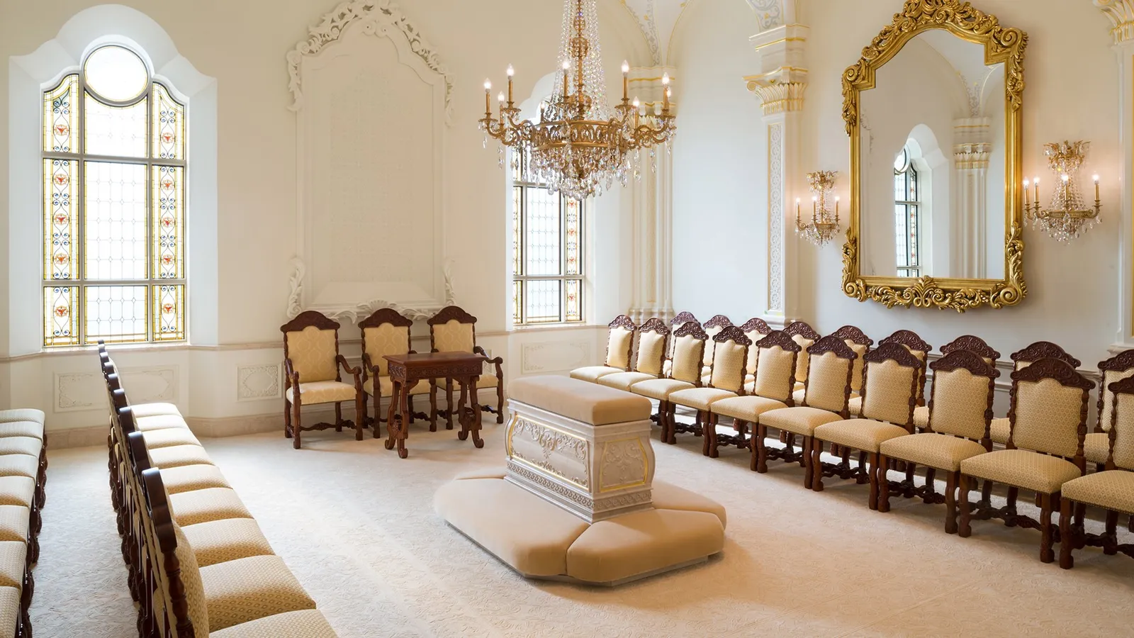 Interior of the Tijuana Mexico temple.  Sealing room.