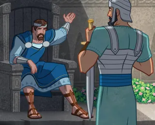 David talking to Uriah