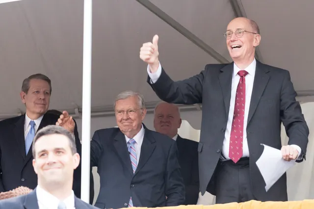 M. Russell Ballard at a Temple Groundbreaking (potentially the Indianapolis Indiana Temple).