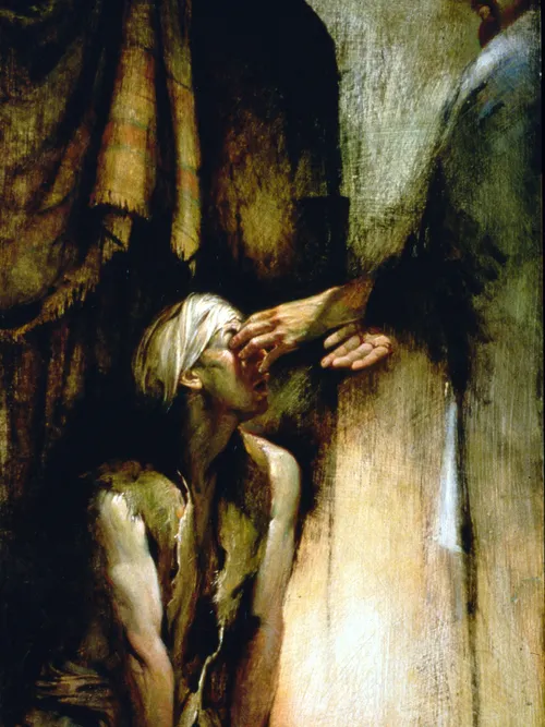 맹인을 고치시는 그리스도