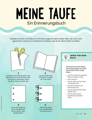 Aktivität für ein eigenes Büchlein