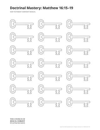 Doctrinal Mastery - Matthew