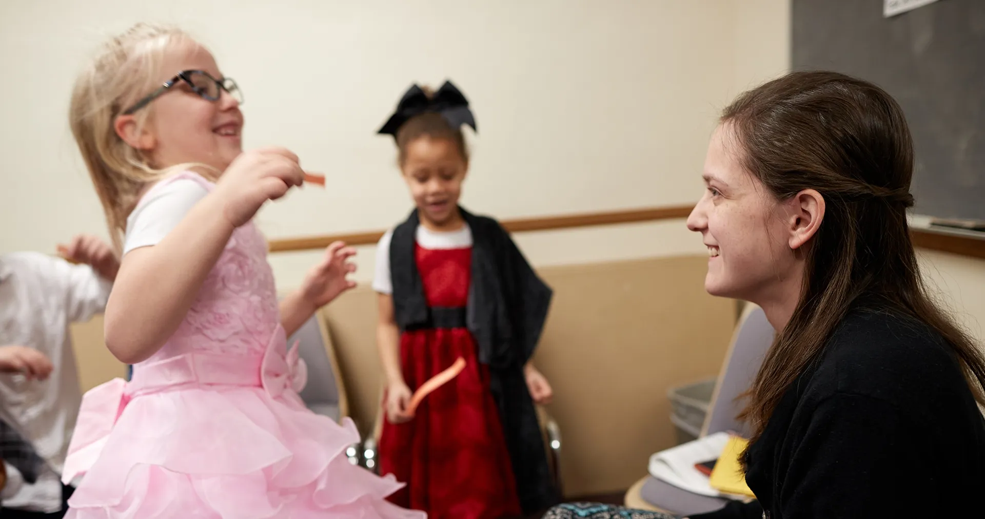 Girls in Primary class.